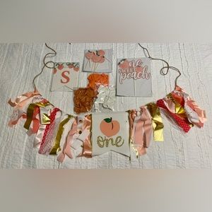 One sweet peach birthday decor